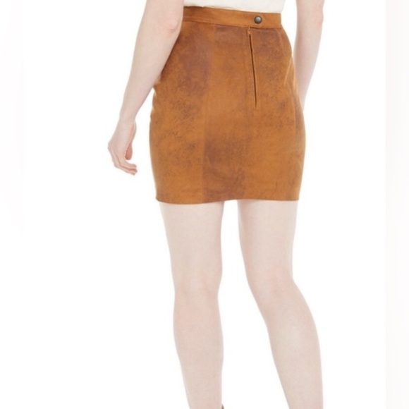 Free People Camel Rumi Ruched Mini Skirt NWT - Picture 5 of 10